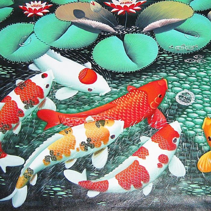 Jual Lukisan Ikan Koi 9 Ukuran Besar Motif Menarik Kota Denpasar Bali Bagus Art Tokopedia