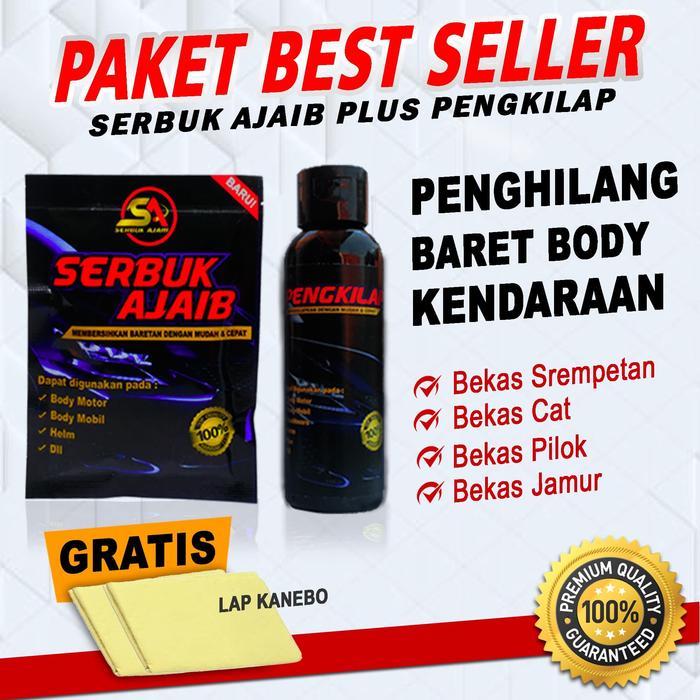 Gambar POLES PENGHILANG BARET PLUS PENGKILAP MOTOR MOBIL HELM SERBUK AJAIB dari SUPERMAX AUTOCARE undefined Tokopedia