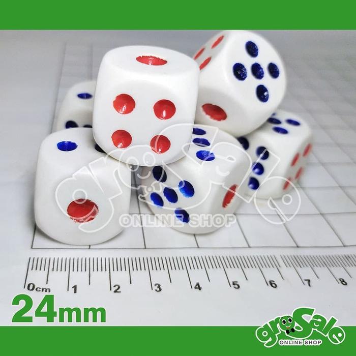 Gambar DADU PUTIH 24 MM PELENGKAP BOARD GAMES TOYS BIG JUMBO DICE dari GROSALE undefined Tokopedia