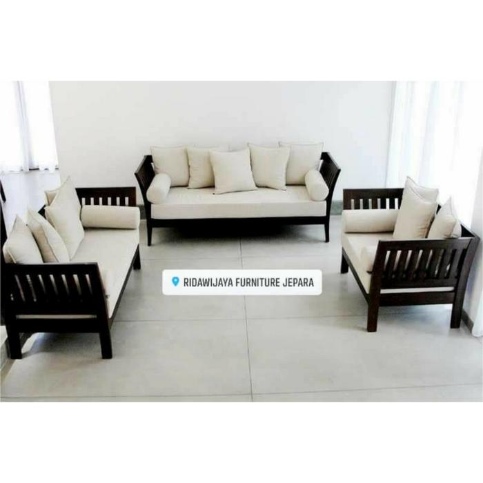 Gambar kursi tamu kursi minimalis jati tpk jari jari dari RidaWijaya Furniture undefined Tokopedia
