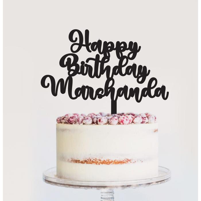 Gambar TULISAN KUE ACRYLIC / BISA CUSTOM NAMA / TOPPER KUE CUSTOM dari Oh My Sign undefined Tokopedia