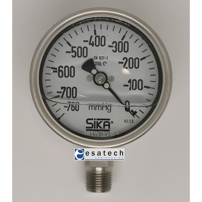 Jual SIKA VACUUM PRESSURE GAUGE 760 MMHG to 0 Kota Cilegon