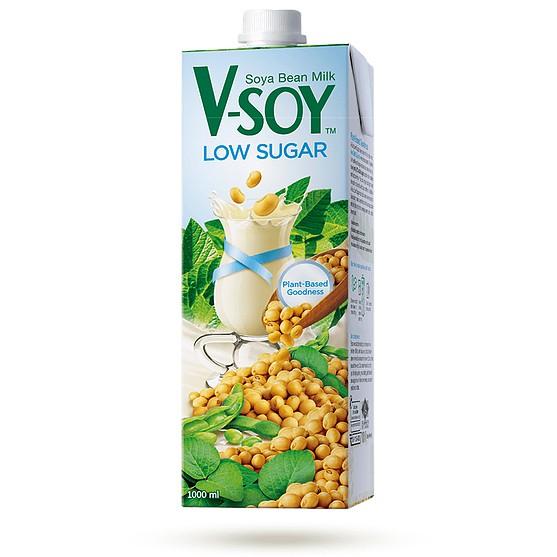 Gambar Susu Soya Kedelai UHT V-Soy Vsoy Multigrain Original Low Sugar 1L - LOW SUGAR dari Halal.Goods undefined Tokopedia