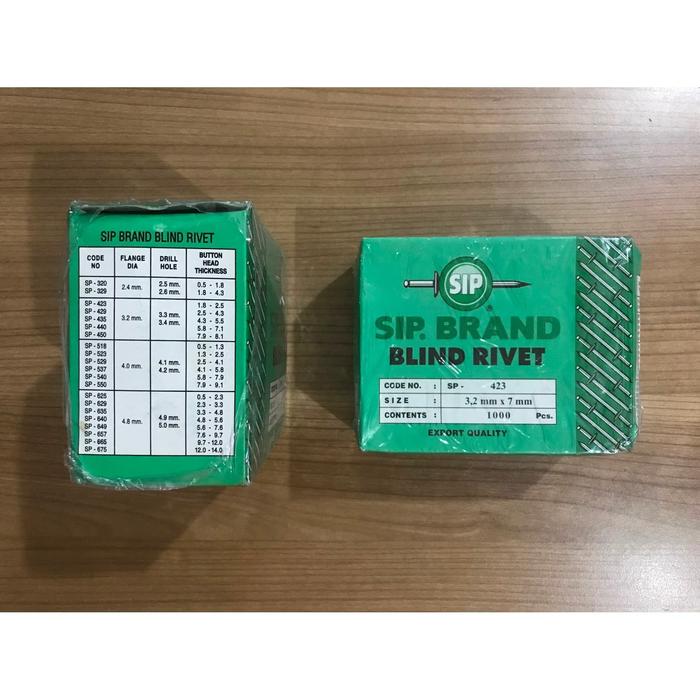 Jual Paku Rivet SP423 Blind Rivet SP 423 3,2 MM x 7 MM Sekrup Rivet 423 ...