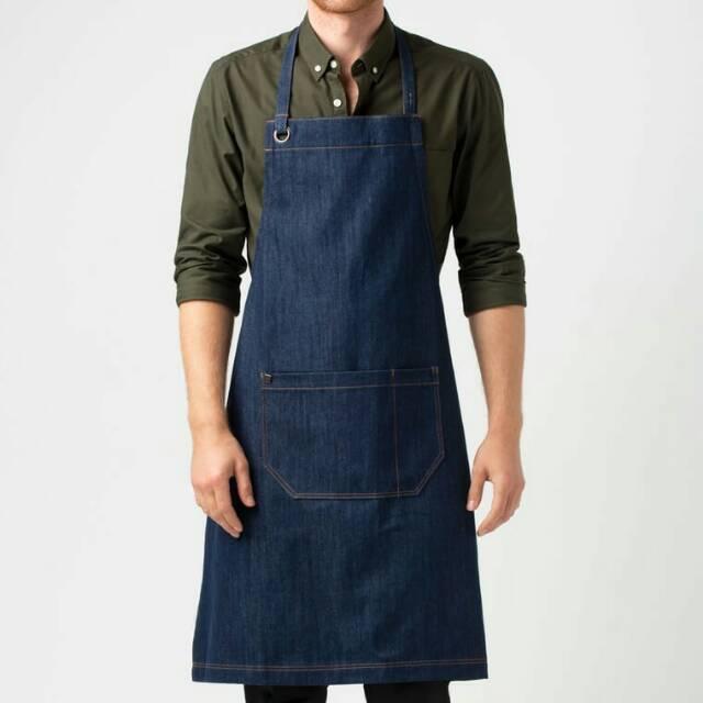 Gambar GUDANG APRON Casual Denim Celemek Jeans Unisex Kanvas POLOS MASAK - Biru dari Be Apron undefined Tokopedia