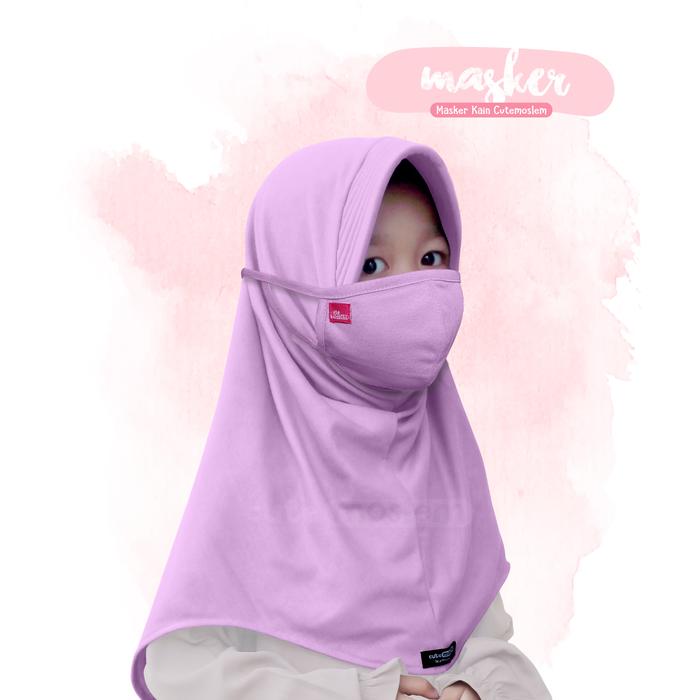 Gambar Masker Cutemoslem-Masker Kain Double Layer - Ungu muda dari Cutemoslem Official Store undefined Tokopedia