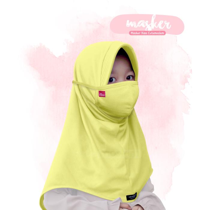 Gambar Masker Cutemoslem-Masker Kain Double Layer - Kuning muda dari Cutemoslem Official Store undefined Tokopedia