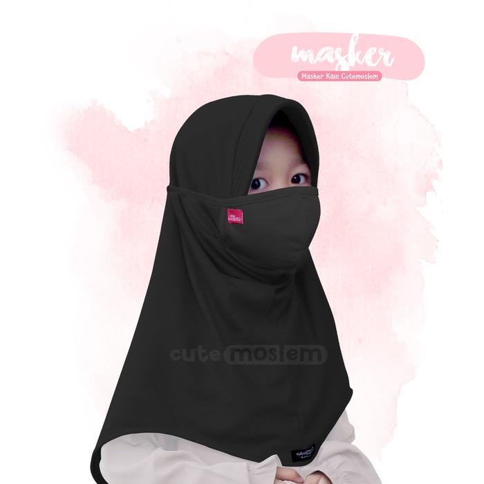 Gambar Masker Cutemoslem-Masker Kain Double Layer - Hitam dari Cutemoslem Official Store undefined Tokopedia