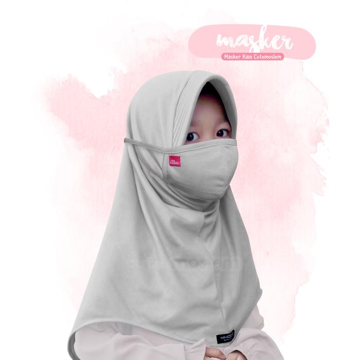 Gambar Masker Cutemoslem-Masker Kain Double Layer - Abu muda dari Cutemoslem Official Store undefined Tokopedia