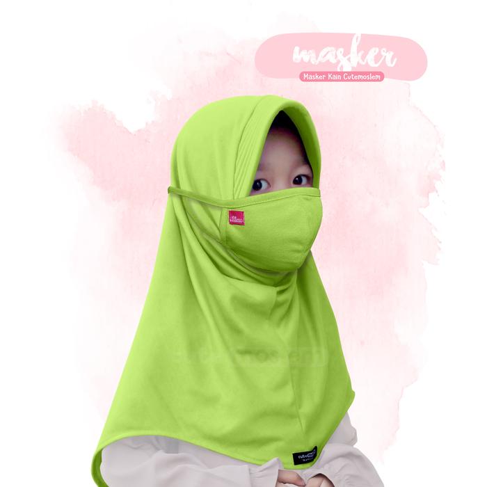 Gambar Masker Cutemoslem-Masker Kain Double Layer - Hijau muda dari Cutemoslem Official Store undefined Tokopedia