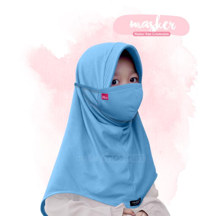 Gambar Masker Cutemoslem-Masker Kain Double Layer - Biru dari Cutemoslem Official Store undefined Tokopedia