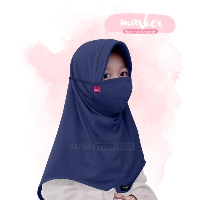 Gambar Masker Cutemoslem-Masker Kain Double Layer - navy dari Cutemoslem Official Store undefined Tokopedia