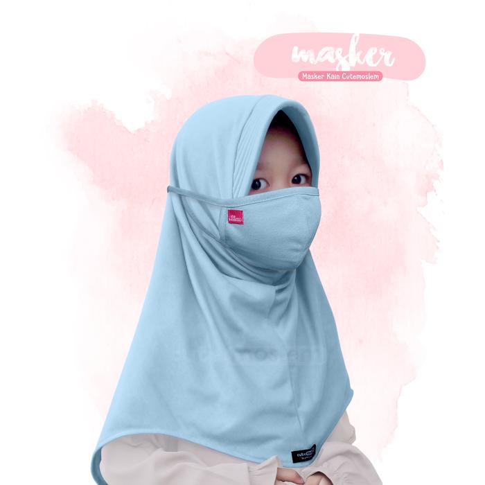 Gambar Masker Cutemoslem-Masker Kain Double Layer - Biru Muda dari Cutemoslem Official Store undefined Tokopedia