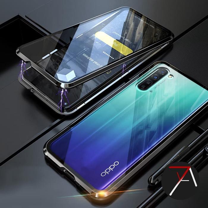 Gambar Oppo Reno3 Reno 3 5G Magnetic Case Metal Glass Back Cover Casing 2in1 - Merah, Reno 3 5G dari 17 Agustus Case undefined Tokopedia