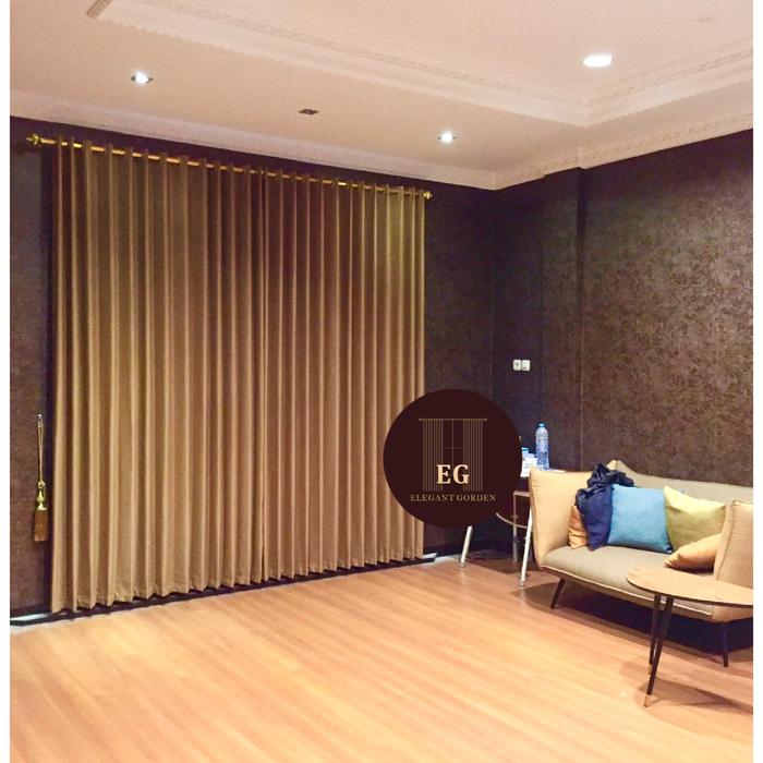 Gambar Gorden Jendela Blackout Minimalis / Gordyn / Curtain JM-01 Coklat - L100xT250 dari Elegant Gorden undefined Tokopedia