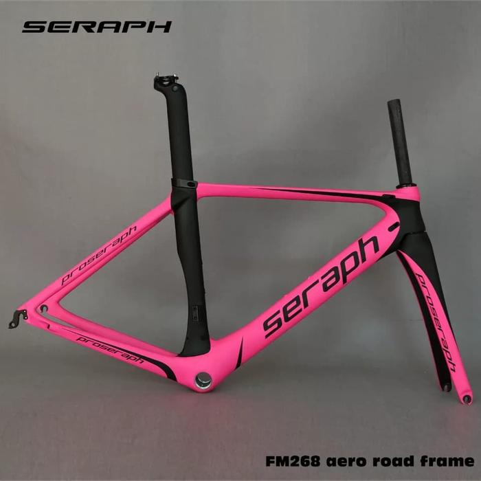 Jual Frame Sepeda Balap Roadbike Aero Carbon Rim Brake SERAPH Brand Pink -  Kota Tangerang Selatan - Sambal Nona Manis | Tokopedia