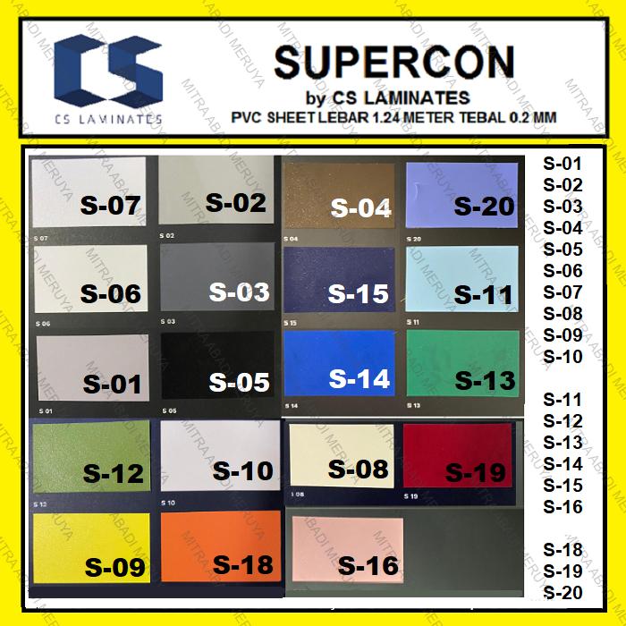 Jual CS Supercon Polos Solid Standard PVC Sheet Deco Sheet - S-14 ...
