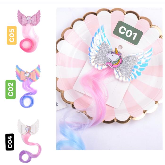 Gambar Jepitan rambut glitter anak perempuan / hairwig lucu / fashion anak - c04 dari Callysta15shop undefined Tokopedia