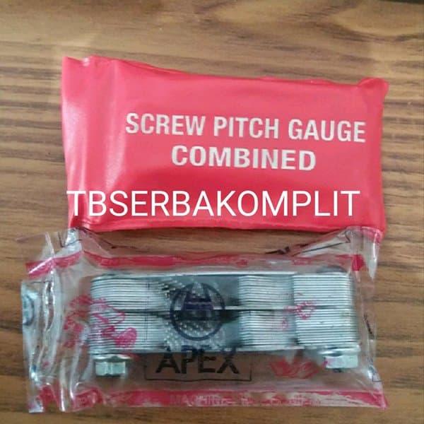 Gambar Maldrat APEX Screw Pitch Gauge Metric dan Whitworth Mal Drat Ulir Alat dari TBSERBAKOMPLIT undefined Tokopedia