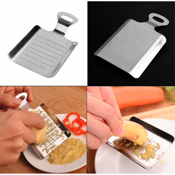 Gambar [IMPORT] Parutan Jahe/Parutan Bawang Putih/Parutan Wasabi Stainless - Besar dari Mom Choice 2 undefined Tokopedia