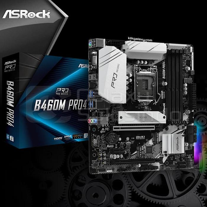 Gambar Asrock B460M Pro4 (INTEL LGA 1200, B460, DDR4) Comet Lake Motherboard dari GASOL MALANG undefined Tokopedia