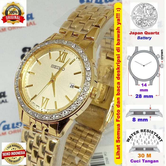 Jual Seiko Ladies SUR688P1 Quartz Gold Plated - Jam Tangan Wanita SUR688 -  Kota Surabaya - Nawla Arloji Original | Tokopedia