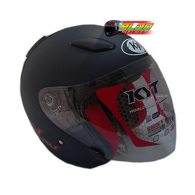 Gambar HELM KYT DJ MARU SOLID BLACK DOFF HALF FACE / JUAL CARGLOSS RETRO BOGO - SIZE XL dari aldohelm2 undefined Tokopedia