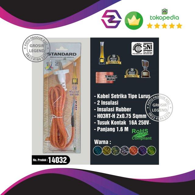 Gambar Kabel setrika 2 kabel 2x0.75 1.6M Standard 14032 (SNI) min Arde dari GROSIR LEGEND undefined Tokopedia