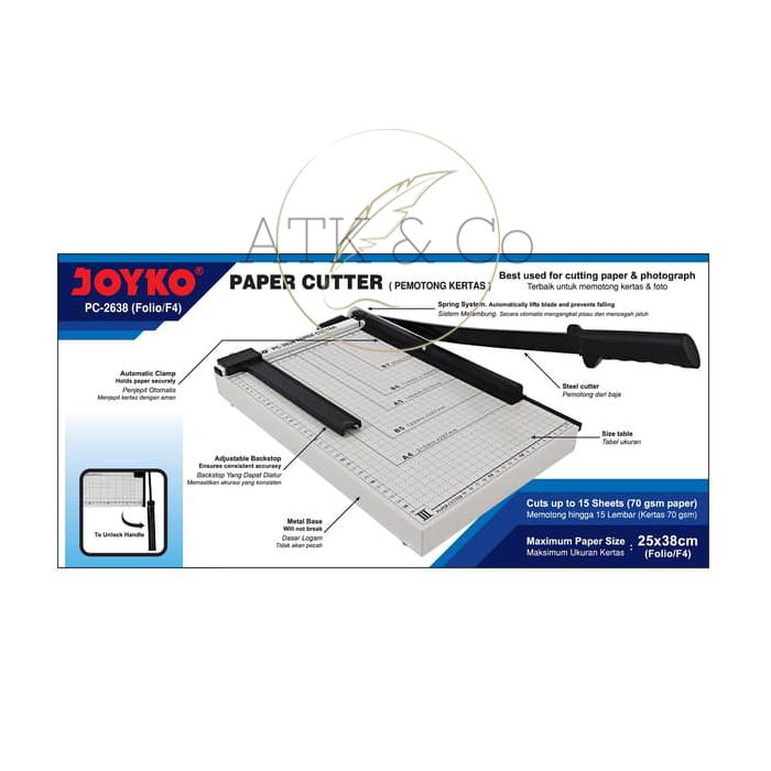 Gambar Paper Cutter F4 Joyko PC-2638 - Alat Potong Pemotong Kertas Folio dari ATK & Co undefined Tokopedia