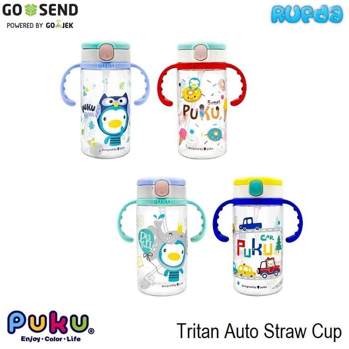 Gambar Puku Tritan 330ml Auto Straw Cup Botol Sedotan Anak Bayi Bebas Posisi dari AsiBayi undefined Tokopedia