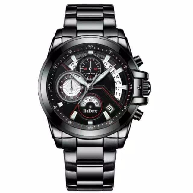 Gambar Jam Tangan Pria Biden Original Rantai Chrono Aktif - Full Hitam dari Groserba Murah undefined Tokopedia