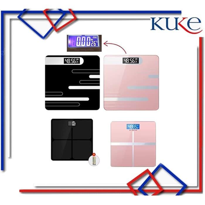 Gambar KUKE KLS-11 Timbangan Badan Digital 180kg + Termometer iklim/Taffware - Merah Muda dari KUKE undefined Tokopedia