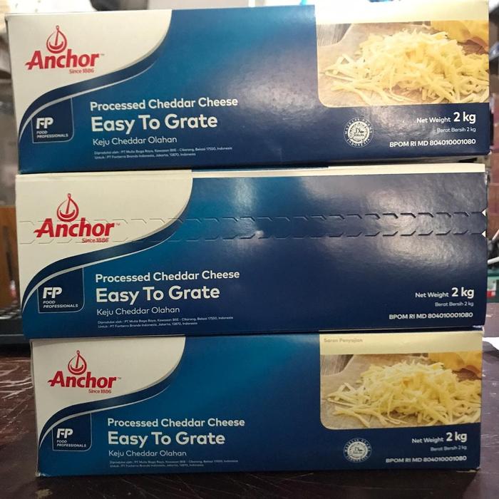 Gambar Keju Anchor ETG - Cheddar Cheese Anchor Easy To Grate 2kg dari Baking Store undefined Tokopedia