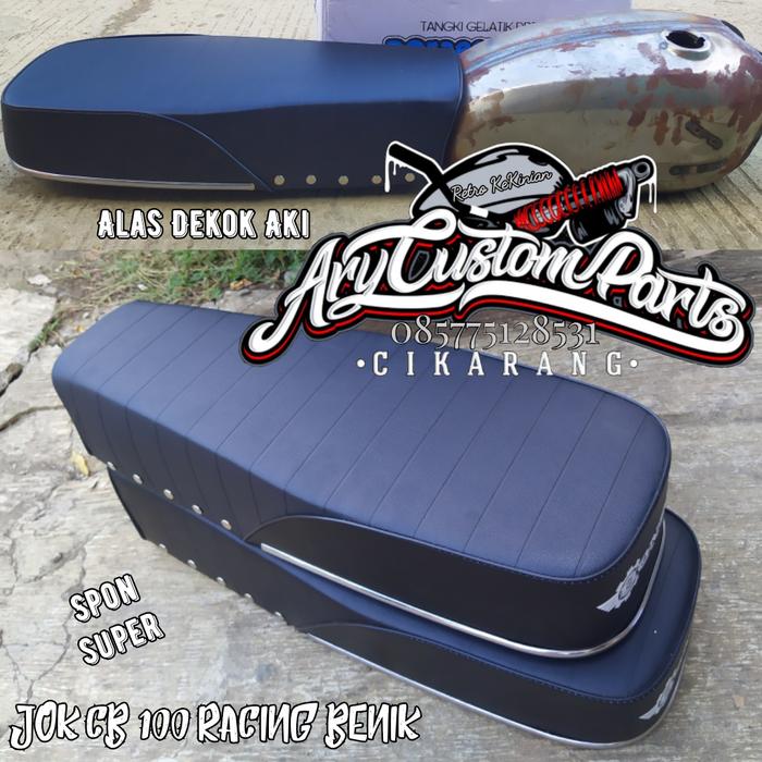 Gambar jok cb 100 cb gelatik racing model benik list merah dari Ary Custom Parts Cikarang undefined Tokopedia