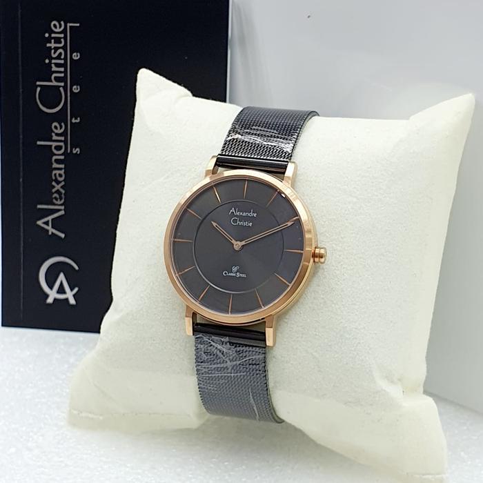 Jual Alexandre Christie Ac8586 Jam Tangan Wanita Original Tali Rantai Pasir Hitam Jakarta Selatan Idola Baru Collection 