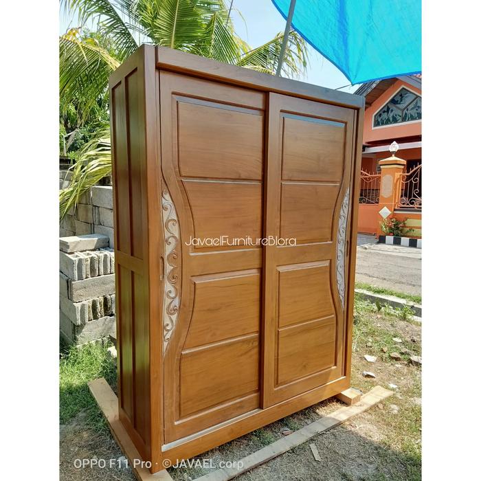 Gambar Almari Sliding Pintu 2 Jati Blora dari JavaelFurnitureBlora undefined Tokopedia
