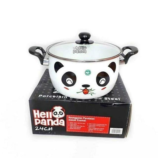 Gambar Panci Enamel Hello Panda 24 Cm dari Baru Bung undefined Tokopedia