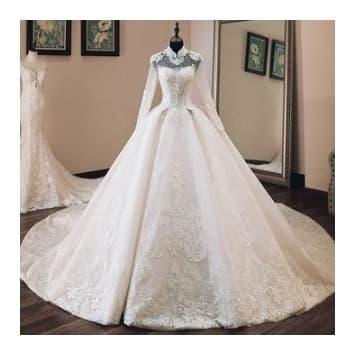 Jual Gaun Pengantin Putih Princess Lengan Panjang Wedding Dress Panjang Xl Kota Tangerang Gaunwedding Com Tokopedia