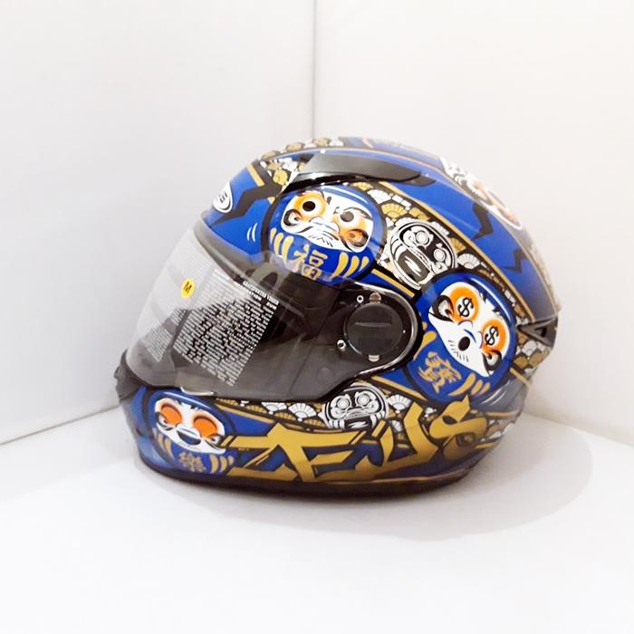 Gambar Helm Zeus ZS-811 Black/AL35 Blue Fullface - L dari Bike Master undefined Tokopedia