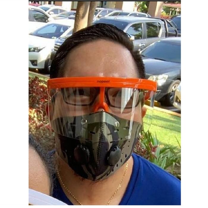 Gambar NOPEET ORIGINAL FACE SHIELD 2020 COLOUR FRAME SEE CLAERLY - Orange, DEWASA dari BaBeliii undefined Tokopedia