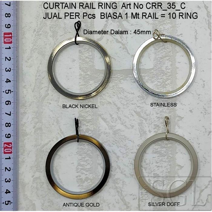 Gambar CURTAIN RAIL RING / REL GORDEN RING (CRR_35_C) - STAINLESS dari Toko SGL New undefined Tokopedia