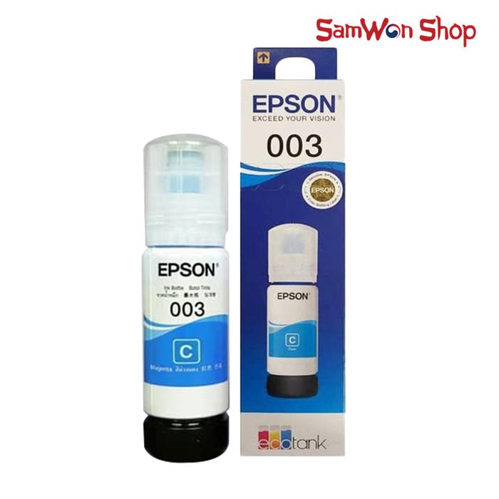 Gambar TINTA EPSON 003 ORIGINAL 70 ML - TINTA PRINTER FOR EPSON L SERIES - CYAN dari Samwon Shop undefined Tokopedia