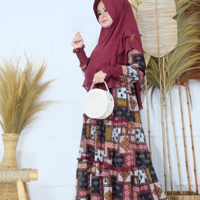Gambar gamis hasenda syari duvency dahlia flower shefitra laura ratu humaira dari MSS GARAGE SURABAYA undefined Tokopedia