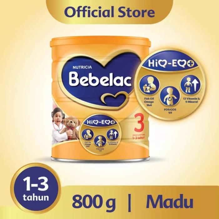 Gambar Bebelac 3 HIQ-EQ Susu Pertumbuhan Vanila/Madu Tin - 800gr - Vanila dari Bambi Store Malang undefined Tokopedia