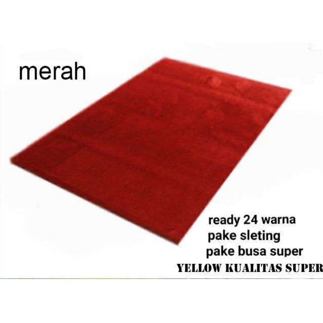 Gambar karpet bulu 100x150x3cm NON SLIP - Merah dari safana decoration undefined Tokopedia