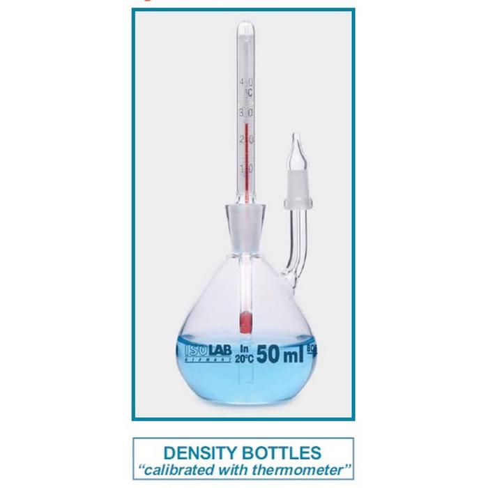Gambar Picnometer Piknometer Density Bottle Calibrated with thermometer 10 ml dari Lab Store ID undefined Tokopedia