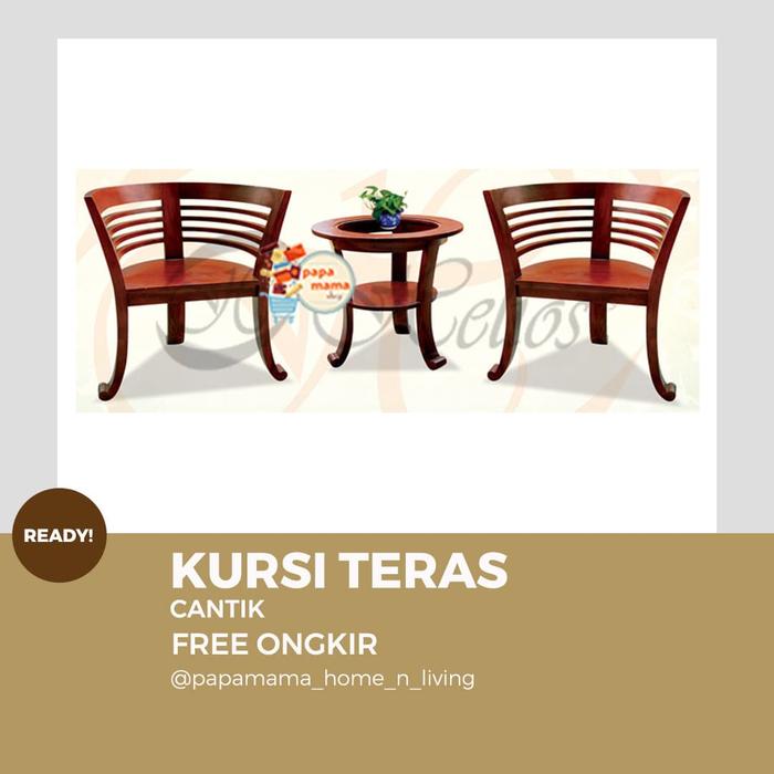 Gambar Kursi Tamu Kayu Teras Cantik - Kursi Tamu - Medan dari Papamama Home Living undefined Tokopedia