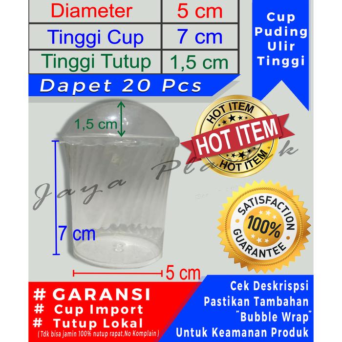Gambar CUP PUDING ULIR TINGGI / CH - 21 ( GARANSI ) - BIASA dari Jaya Plastik Puri undefined Tokopedia