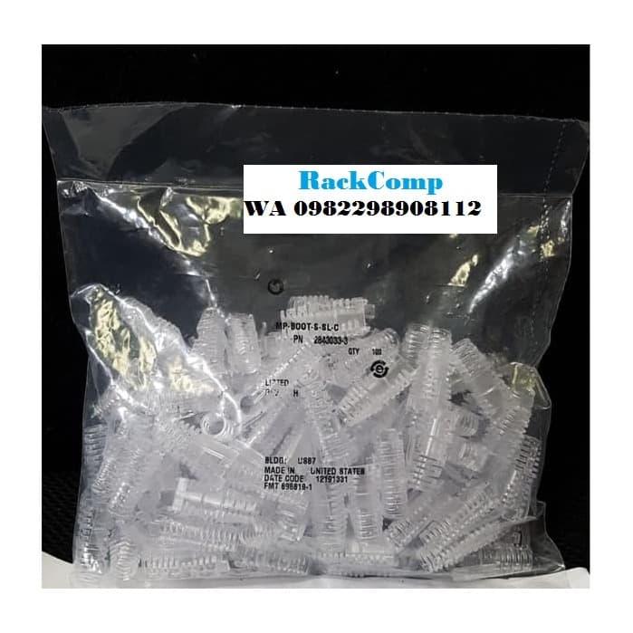 Jual AMP Plugboot Cat6 Transparant ORIGINAL Commscope Plug Boot Cat 6 ...