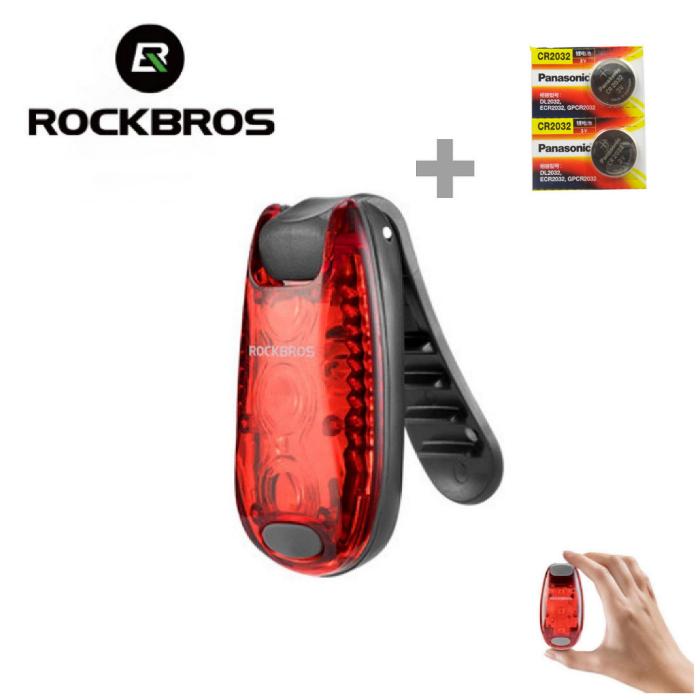 Gambar Rockbros Lampu Belakang Sepeda LED Mini Serbaguna 3 Mode Original - Plus Cadangan dari Rockbros Bike undefined Tokopedia
